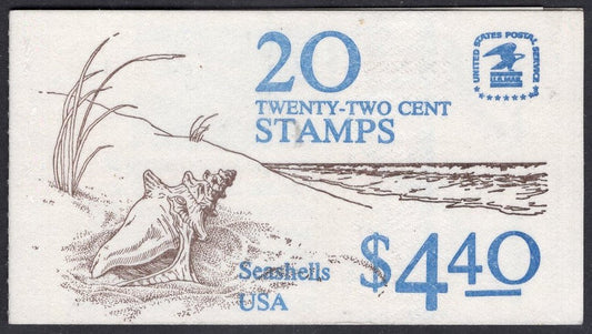 COMPLETE BOOKLET with SAND DUNES COVER of 20 SEASHELLS SHELLS (4 each of 5 different) - Issued in 1985 - s2117
