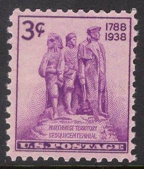 10 NORTHWEST TERRITORY ANNIVERSARY - Statue Symbolizing Colonization of the West - Postage Stamps - Unused, Fresh Bright - Issued in 1938