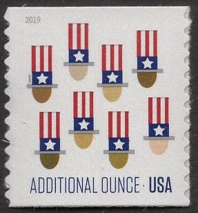 20 UNCLE SAM TOP HAT Stamps - Forever valued at the "Additional Ounce" Rate which is 24c today - Great for POLITICS and POLITICAL MAILINGS - Bright Postage - Issued in 2020 - Free USA Ship.
