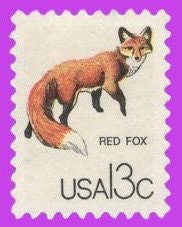 10 RED FOX - ANIMALS - Unused Fresh, Bright United States Postage Stamps - Vintage 1978 - Stock# 1757g 