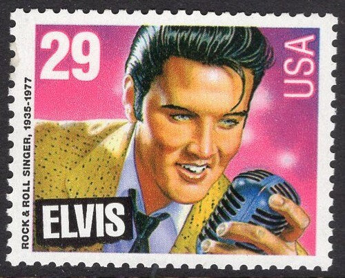 10 ELVIS "THE KING" at an Excellent Price - Bright USa Postage Stamps - Vintage 1993 - Stock# 2721-Quantity Available Free Domestic Shipping