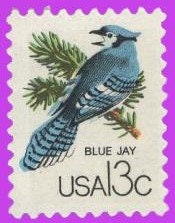 20 BLUE JAY BIRDS - Unused Fresh, Bright Usa Postage Stamps - Vintage 1978 - Stock# 1757d ping