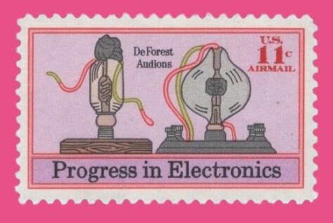 10 ELECTRONICS De FOREST Airmail Stamps - Unused Fresh, Bright US Postage - Vintage 1973 - Stock# C86 ping