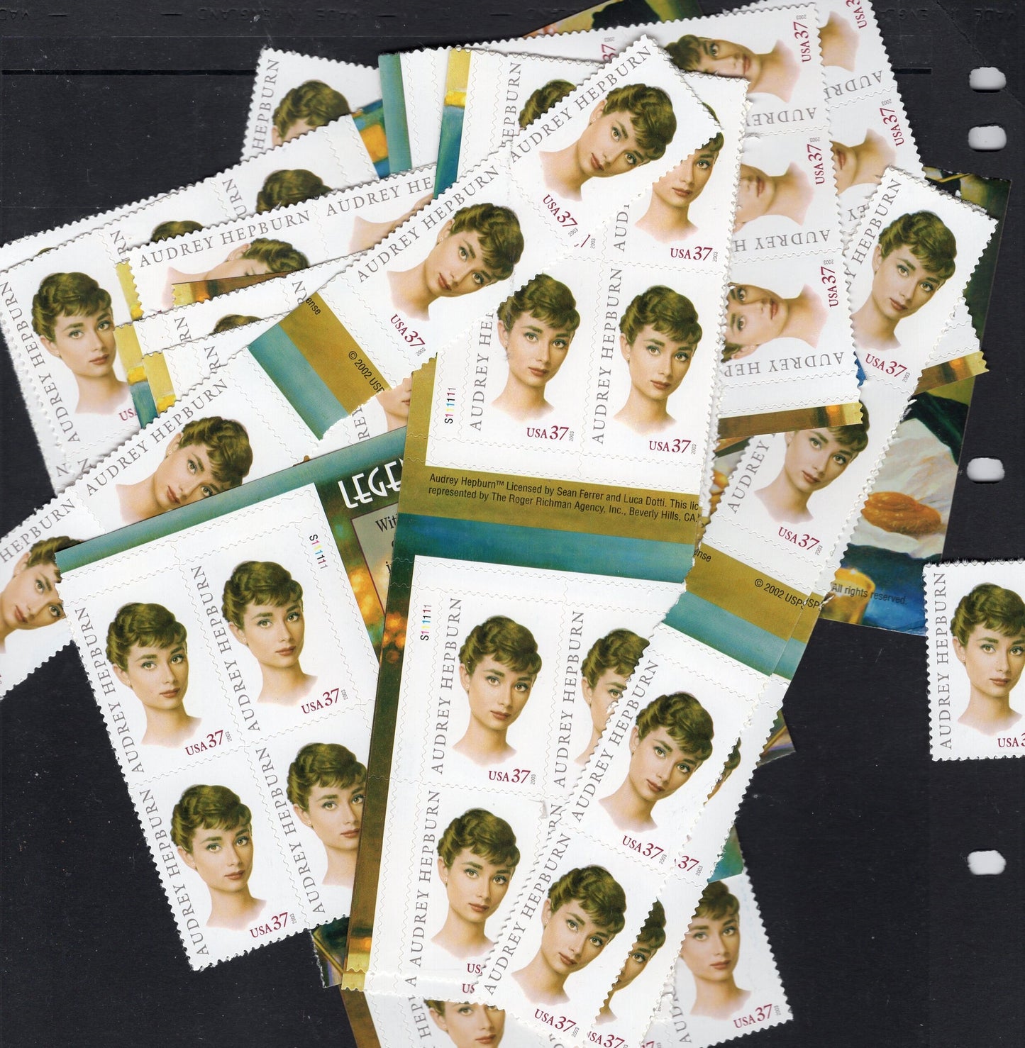 4 Actress AUDREY HEPBURN Unused Fresh, Bright US Postage Stamps - Vintage 2003 - Stock# 3786 ping