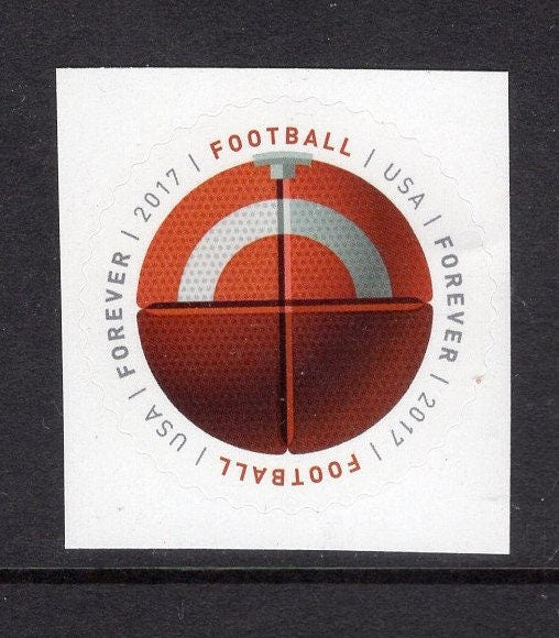 10 FOOTBALL FIRST CLASS Permanent Rate Sports Balls Unused Fresh Bright Usa Postage Stamps - Stock# 5203 - FreeUSA Shipping