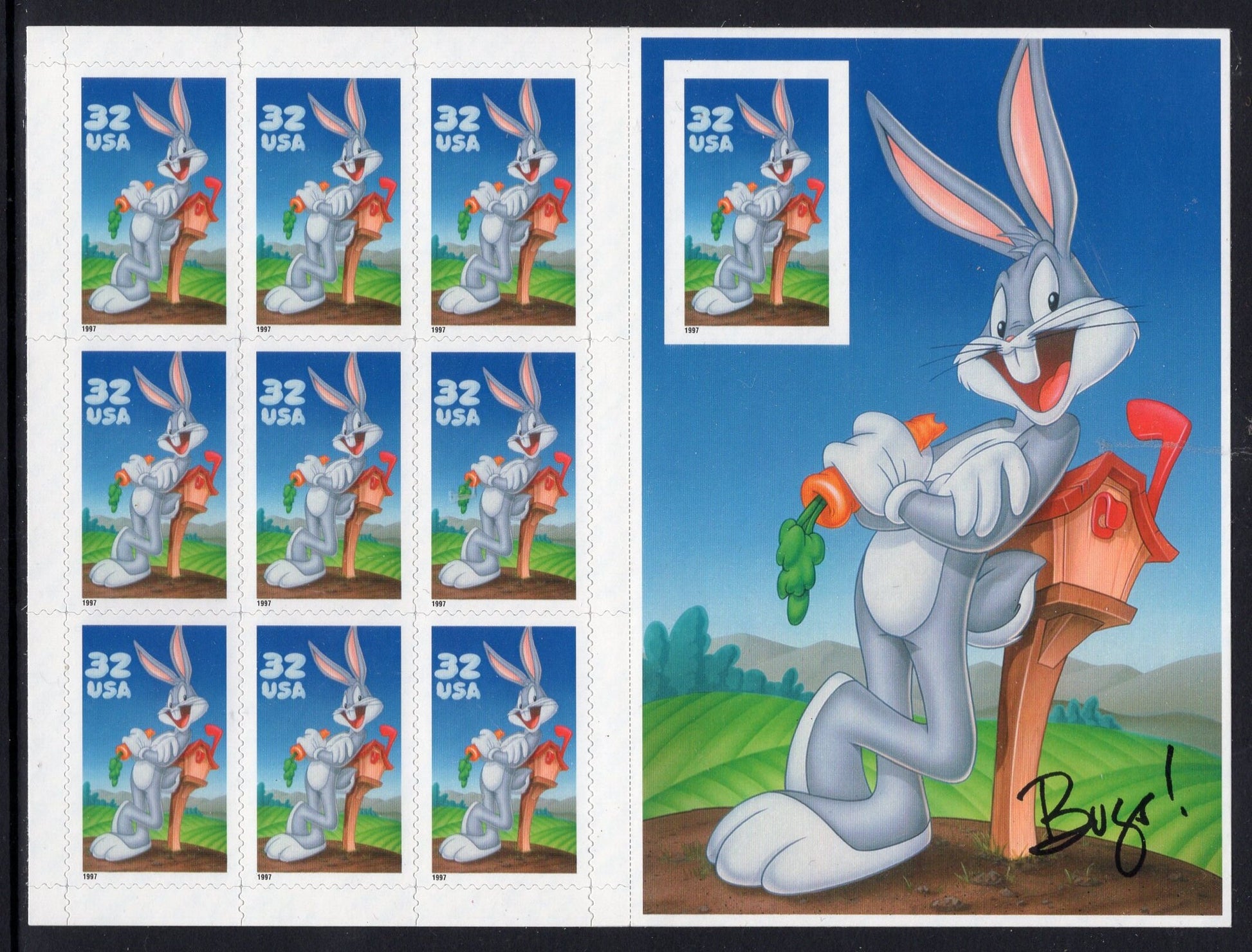 LOONEY TUNES 5 Different Sheets Collection of Unused US Postage Stamps -Vintage 2001 - Stock# 3137//3534