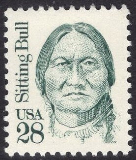 5 SITTING BULL Chief Unused Fresh Bright US Postage Stamps Quantity Available - Vintage 1989 - Stock# 2183 ping