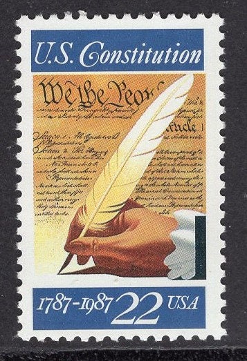 10 CONSTITUTION SIGNING Unused Fresh Bright US Postage Stamps Quantity Available - Vintage 1987 - Scott Number 2360 ping