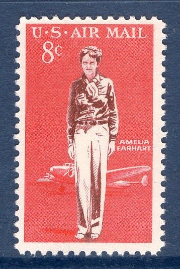 25 AMELIA EARHART PLANE Unused Fresh Bright USa Postage Stamps - Vintage 1963 - Stock# C68 ping