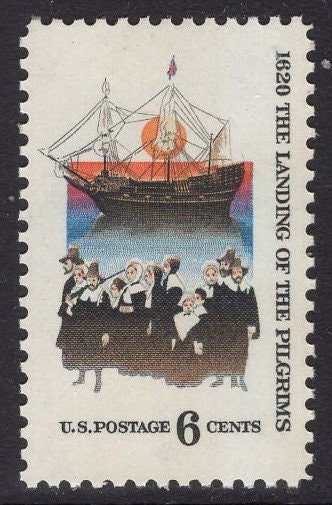 15 PILGRIMS MAYFLOWER PLYMOUTH Rock Usa Postage Stamps - Quantity Available - Vintage 1970 - Stock# 1420 - Free Domestic Shipping