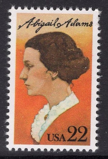 10 ABIGAIL ADAMS First Lady President's Wife Unused Fresh Bright US Postage Stamps - Vintage 1985 - Stock# 2146 -Free Domestic Shipping