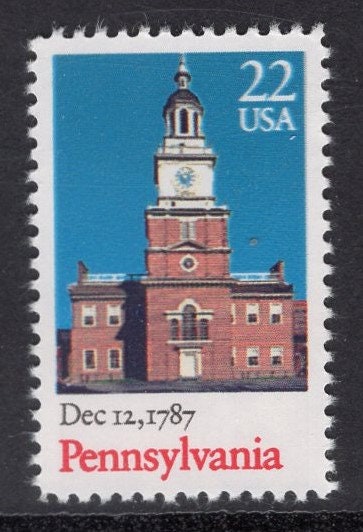 10 PENNSYLVANIA STATEHOOD Unused Fresh Bright US Postage Stamps - Quantity Available - Vintage 1987 - Scott Number 2337 