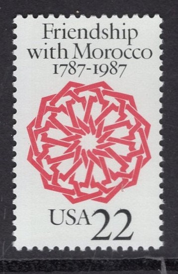 10 MOROCCO FRIENDSHIP Door Unused Fresh Bright US Postage Stamps - Quantity Available - Vintage 1987 - Scott Number 2349