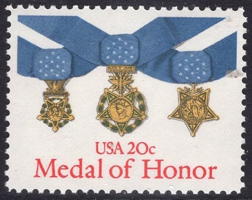 10 MEDAL of HONOR Congressional Unused Fresh Bright US Postage Stamps - Vintage 1983 - Stock# 2045 ping