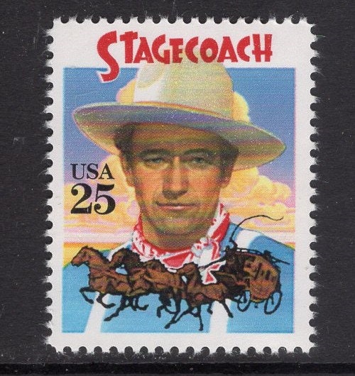 10 JOHN WAYNE STAGECOACH Classic Films Unused Fresh Bright Usa Postage Stamps Quantity Available Stock# 2448 -Free Domestic Ship