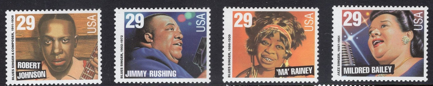 BLACK AMERICANS #3 Collection - 20 Fresh Bright Usa Stamps No Duplication with our other Black Heritage Collections -Stock# B3