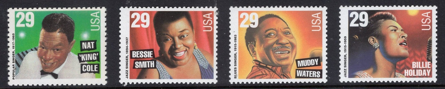 BLACK AMERICANS #3 Collection - 20 Fresh Bright Usa Stamps No Duplication with our other Black Heritage Collections -Stock# B3