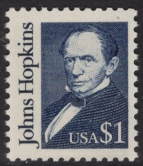 JOHNS HOPKINS Hospital University Founder Philanthropist Sheet of 20 Fresh Bright Stamps - Vintage 1989 - Singles available FreeDomesticShip