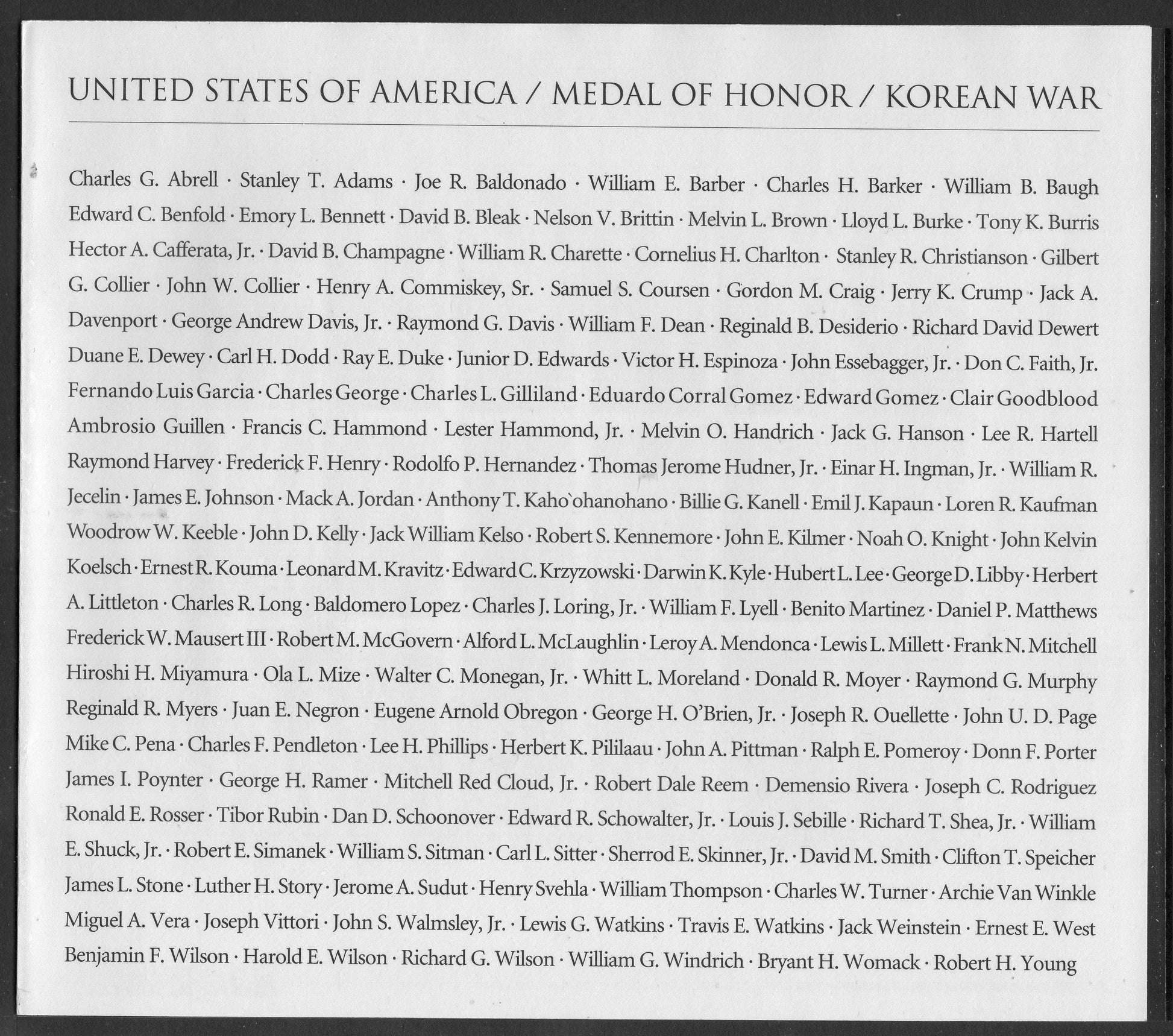 MEDAL of HONOR KOREAN War Recipients Post Office Issued Folio w/ 20 Stamps, Names - 4 scans- Vintage 2014-Stock# 4922aF-FreeUSA Ship