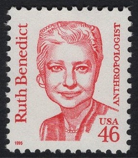 5 RUTH BENEDICT ANTHROPOLOGIST Folklorist - Vassar Columbia Graduate - Fresh Bright Stamps - Vintage 1995 - Stock# 2938 