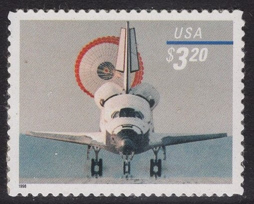 SPACE SHUTTLE LANDING Astronauts Program - Bright Fresh Stamp - Quantity Available - Vintage 1998 Stock# 3261 