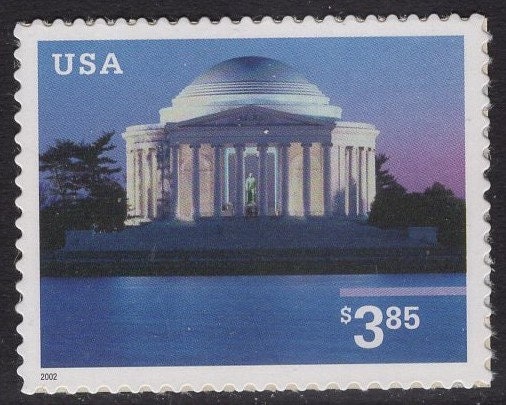 JEFFERSON MEMORIAL at Night District of Columbia - Bright Fresh Stamp - Quantity Available - Vintage 2002 - Stock# 3647 