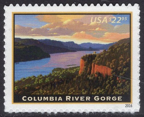 COLUMBIA RIVER GORGE Hood River Oregon - Fresh Bright Stamp - Quantity Available - Vintage 2016 - Stock# 5041