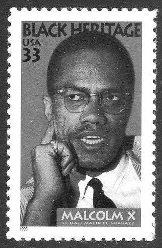 4 MALCOLM X CIVIL Rights Activist Black Heritage Muslim Minister Fresh Mint Postage Stamps - Vintage 1999 Stock# 3273 - FreeUSA Shipping