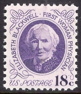 6 ELIZABETH BLACKWELL 1st WOMAN Doctor in USa Fresh Bright Stamps Quantity Available - Vintage 1974 - Stock# 1399 - Free Domestic Shipping