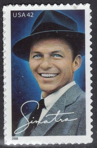 6 FRANK SINATRA SINGER Actor Hollywood Legend "The Rat Pack" "Blue Eyes" Bright Fresh USa Stamps - Vintage 2008-Stock# 4265- FreeUSA Ship