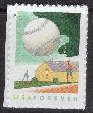 3 BASEBALL Pick-Up Sandlot Scene Bright Fresh Stamps - Larger Quantity Available - Stock 5631 