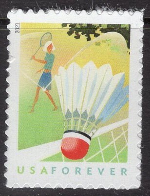 3 BADMINTON SHUTTLECOCK Game Birdie Scene Bright Fresh Stamps - Larger Quantity Available - Stock 5633 