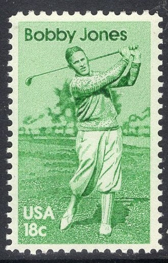 20 GOLF GREAT BOBBY Jones 18c Stamps - Greatest Amateur Ever - Grand Slam Winner - Vintage 1981 - Free Domestic Shipping