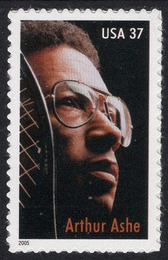 4 ARTHUR ASHE TENNIS Champion Stamps Unused Fresh Bright Usa Postage Stamps - Vintage 2005 - Stock# 3936 ping