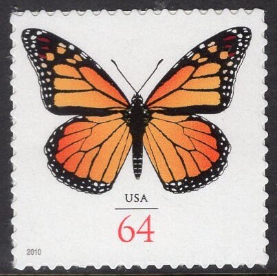 MONARCH BUTTERFLY 64c NATURE Self-adhesive Postage Stamps Invitations Thank You Save-the-Date- Vintage 2010