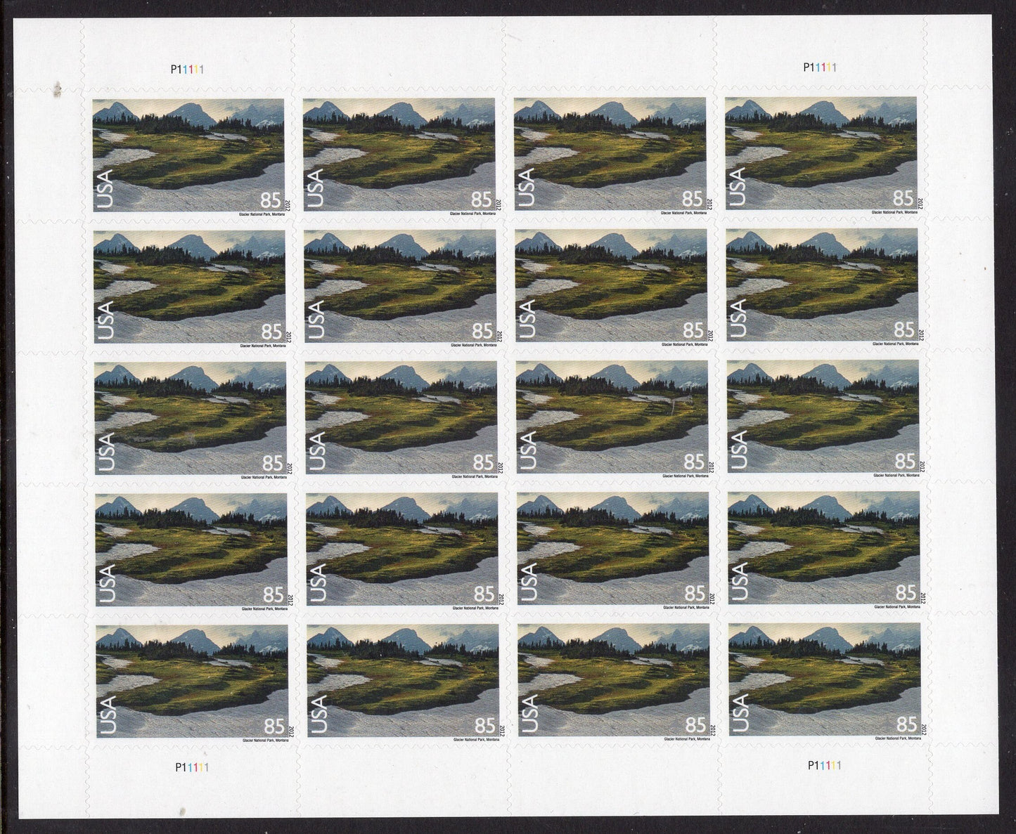 GLACIER NATIONAL Park MONTANA Scarce 85c Self-adhesive High Value Fresh Bright Postage Stamps - Vintage 2012 