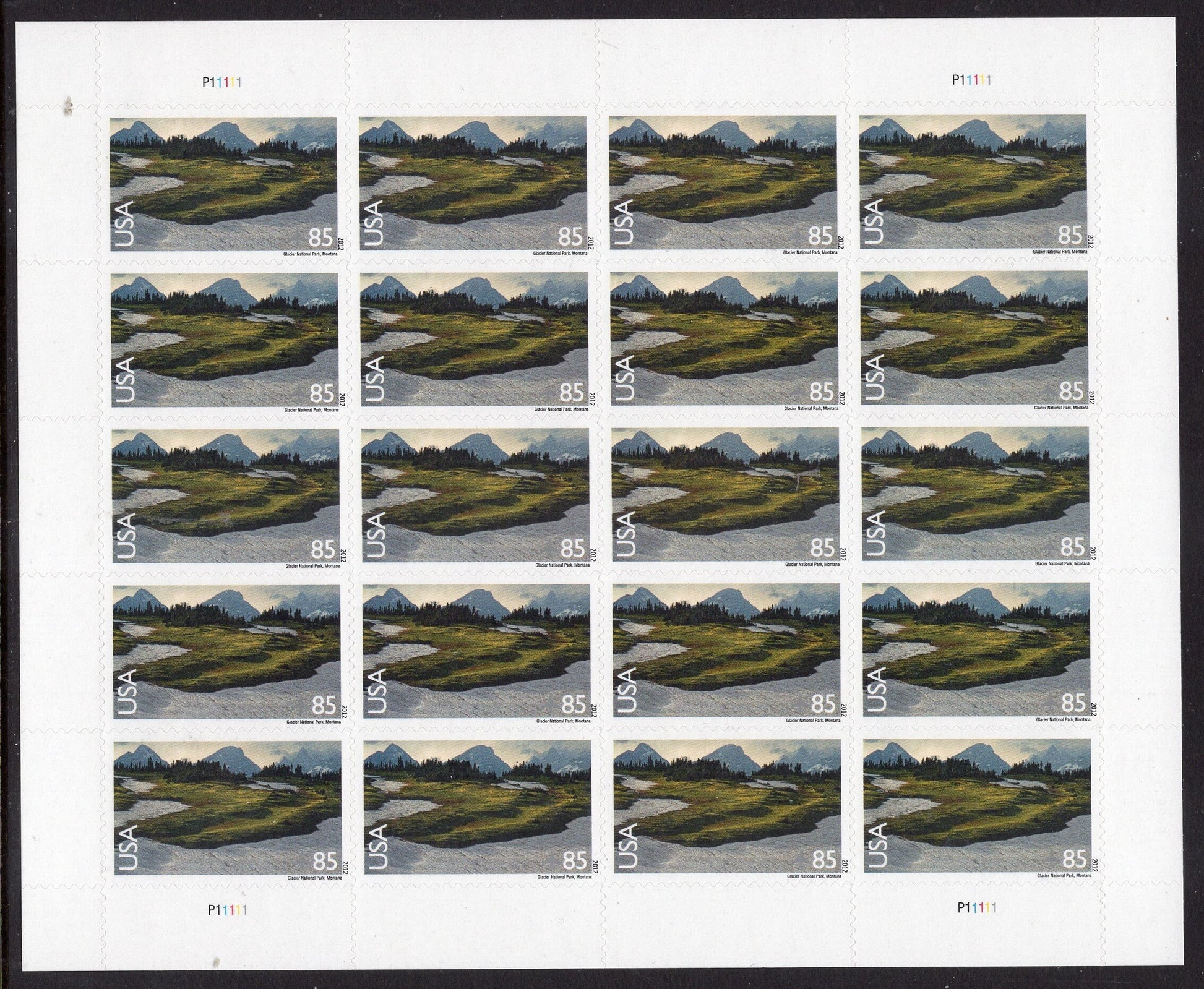 GLACIER NATIONAL Park MONTANA Scarce 85c Self-adhesive High Value Fresh Bright Postage Stamps - Vintage 2012 