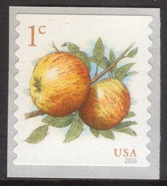 100 YELLOW APPLES 1c Stamps Mint 12 Strips of 8 + 1 Strip of 4 FRUIT Unused Fresh, Bright Postage Stamps - Vintage 2016 