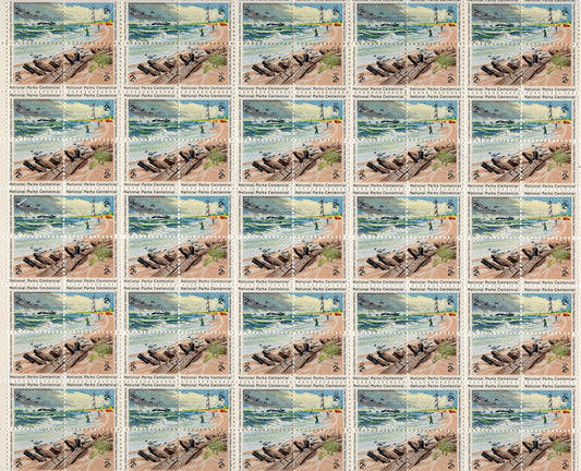 CAPE HATTERAS SCENES including Lighthouse Sheet of 100 Fresh Colorful Stamps - Vintage 1972 ping