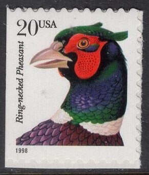 20 PHEASANT Ring-necked - Self-adhesive Bright, Fresh Usa Postage Stamps - Vintage 1996 ping