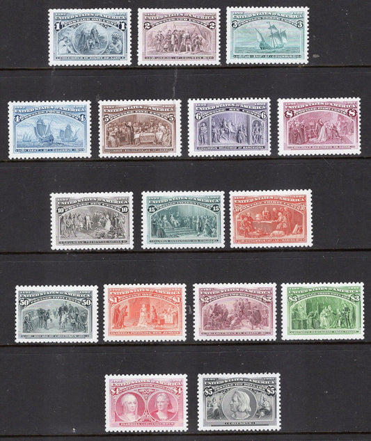 COLUMBIAN STAMPS 1992 Official Re-issue of the scarce 1892 First Commemoratives Valid for Use Today-Bright Postage Vintage1992