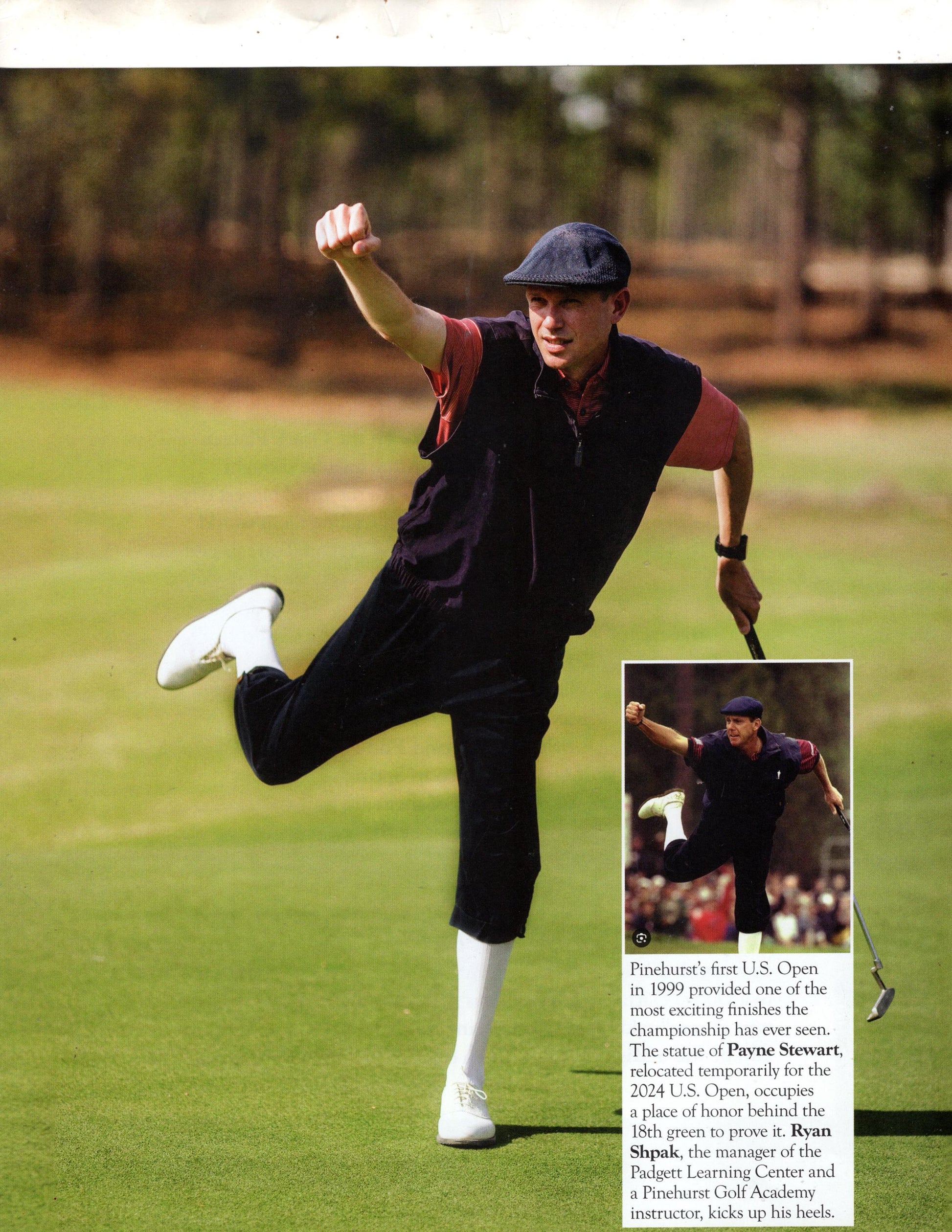 PINEHURST 2024 US OPEN Fabulous "PineStraw" Magazine Golf 12 Stories Golf Photos Golf Ads Fold-Out Cover 180 pages FreeUSA Ship