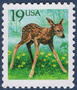 10 FAWN Unused Fresh, Bright US Postage Stamps - Issued in 1991 - s2479