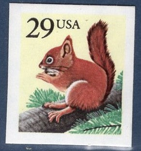 10 RED SQUIRREL USA Postage Stamps - Unused, Bright and Post Office Fresh - Issued in 1993 - s2489