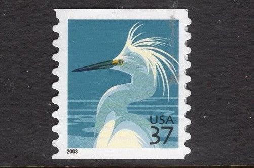 5 SNOWY EGRET BIRD Bright Unused USA Postage Stamps - Quantity Available - Issued in 2003 - s3829