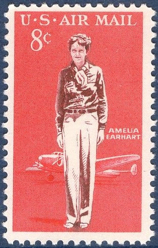 10 AMELIA EARHART PLANE Unused Fresh Bright USA Postage Stamps - Issued in 1963 - sC68