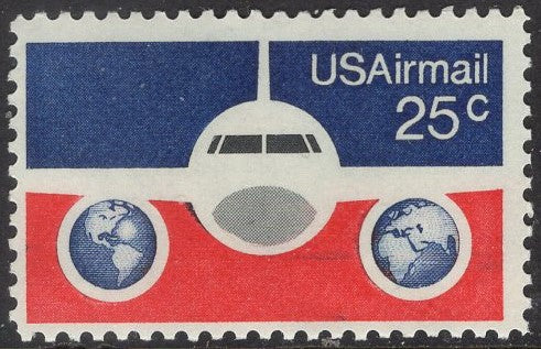 10 JET PLANE GLOBES Airmail Stamps - Unused Fresh, Bright Postage - Issued in 1976 - sC89