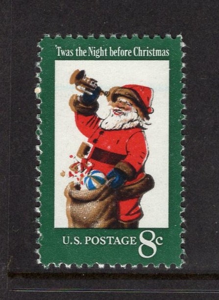 10 CHRISTMAS SANTA BUGLE Toys Postage Stamps - Unused, Bright, Post Office Fresh - Issued in 1972 - s1472 -