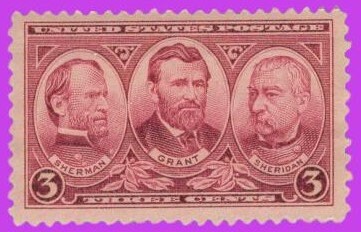 10 Generals GRANT SHERMAN SHERIDAN - Unused Fresh, Bright USA Postage - Issued in 1937 - s787 -