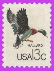 10 Mallard Duck - Birds - Unused Fresh, Bright US Postage Stamps - Issued in 1978 - s1757b -